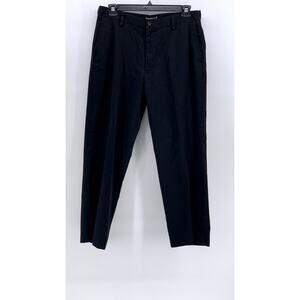 DOCKERS Men's Black Tapered Solid Flat Front D3 Pants 36X30